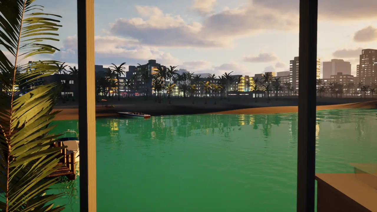 Blick aus dem Haus – je nach Drehung auf die Stadt oder aufs Meer